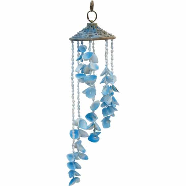 2 Color Shell Hat Wind Chimes 4x18" (Set of 2) - Image 2