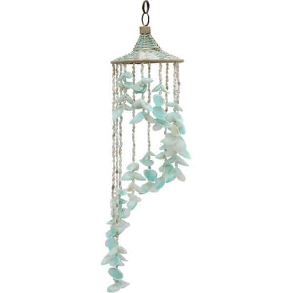 2 Colored Shells Hat Wind Chimes 6x24" (Set of 2) - Image 3