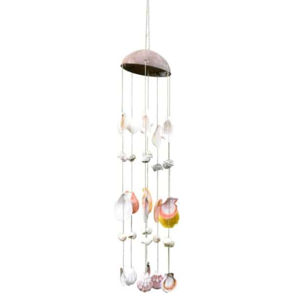 2 Hanging Shells 12" Coconut & Mixed Shells (Set of 2)