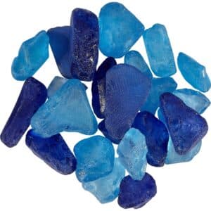 4 Bluish Seaglass in Bags (approx. 4 lbs) (Set of 4)