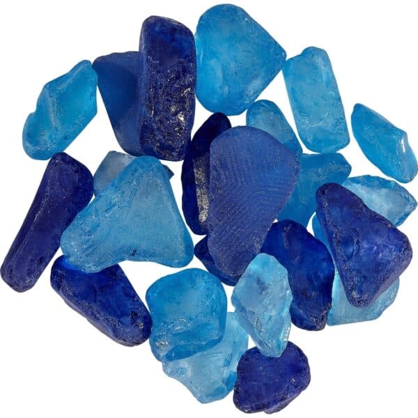 4 Bluish Seaglass in Bags (approx. 4 lbs) (Set of 4)