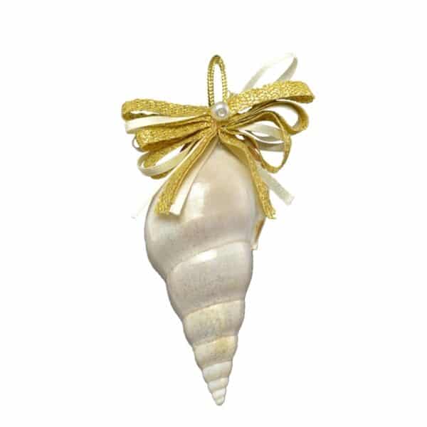2 White Tibia Christmas Holidays Ornaments 3.5" (Set of 2)