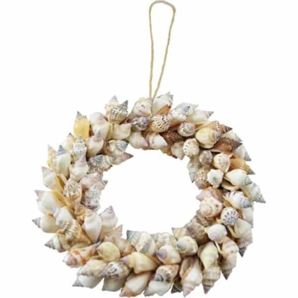 Brown Chula Seashell Wired Wreath 6"