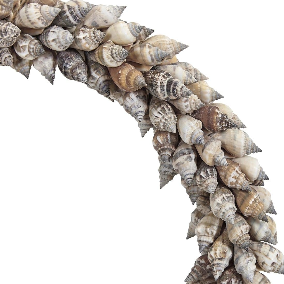 Brown Chula Seashell Wired Wreath 10" - Image 2