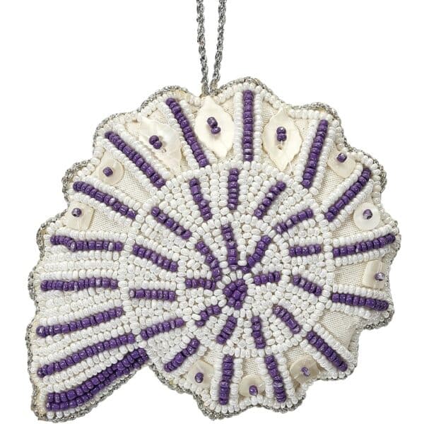 Nautilus Purple Mother of Pearl (MOP) & Beads Ornament
