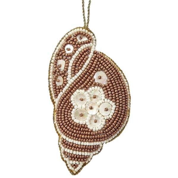 Triton Mother of Pearl (MOP) & Bead Ornament Bronze
