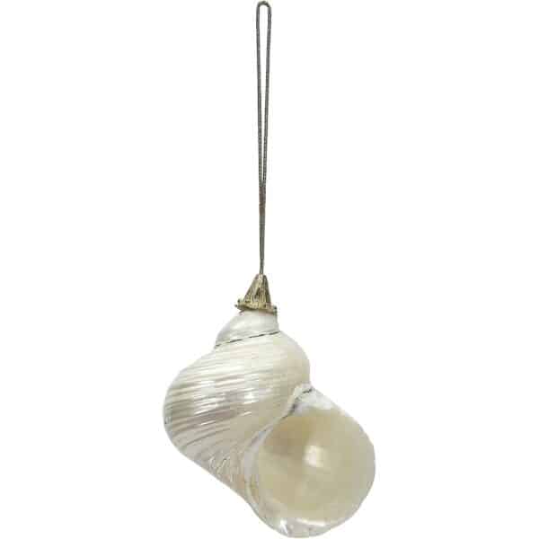 6 Pearled Turbo with Brass Cap Ornaments 2.5-3" (Set of 6) - Image 2