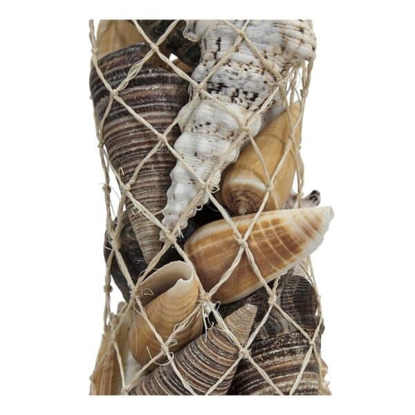 Assorted Tan and Dark Shells in 16" Abaca Sock - Image 2