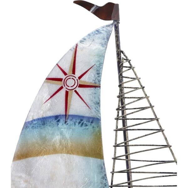 Capiz Sailboat on Stand 12.5" - Image 2