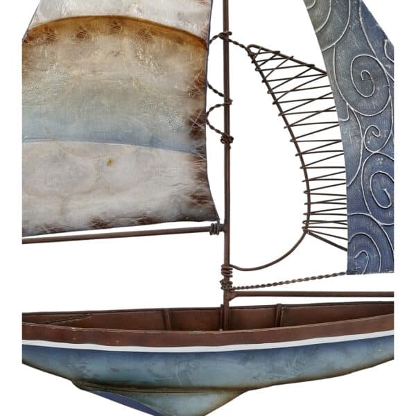 Metal Sailboat Wall Decor 22" - Image 2