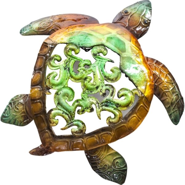 Metal Turtle Wall Decor 9"