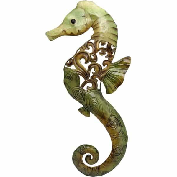 Metal and Capiz Seahorse 15"