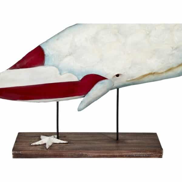 Metal & Capiz Patriotic Whale Stand - Image 2