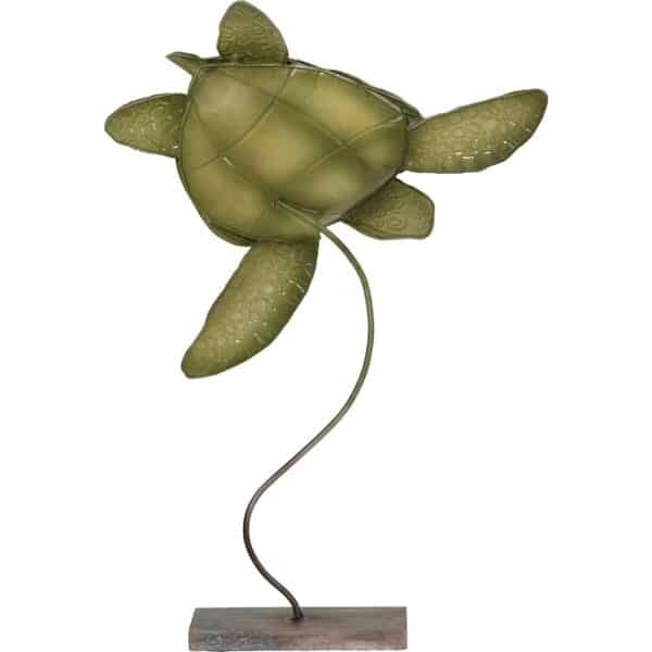 Metal & Capiz Art Hawksbill Turtle on Stand 17x11" - Image 2