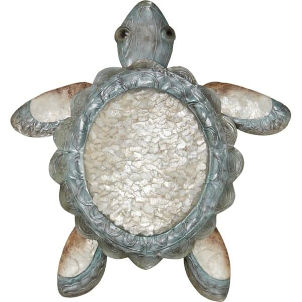 Metal & Capiz Art Ruffled Sea Turtle Wall Art