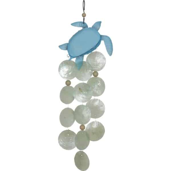 Metal & Capiz Art Embellished Turtle Chime - Image 2