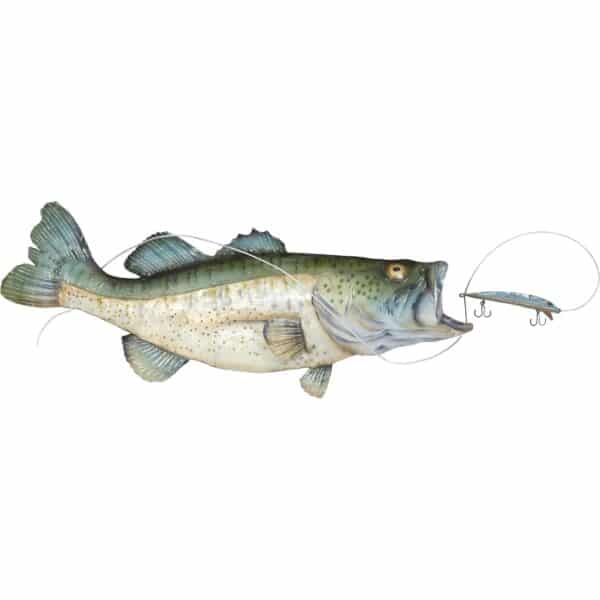 Bass Fish with Lure Wall Decor