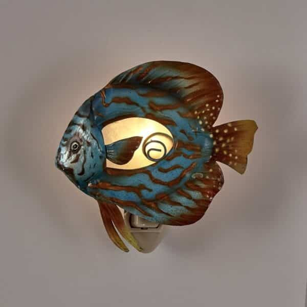 Metal & Capiz Discus Fish Night Light - Image 2