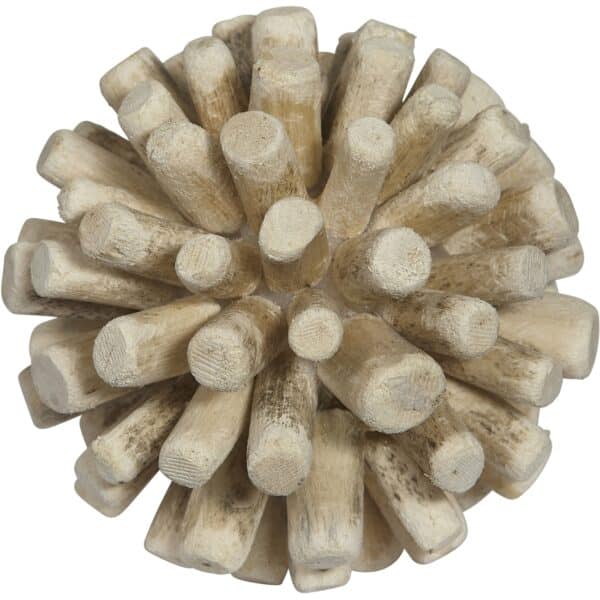 2 Driftwood Decorative Orbs 4" (Set of 2)