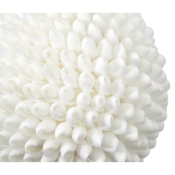 White Bubble Decorative Shell Ball 6" - Image 2