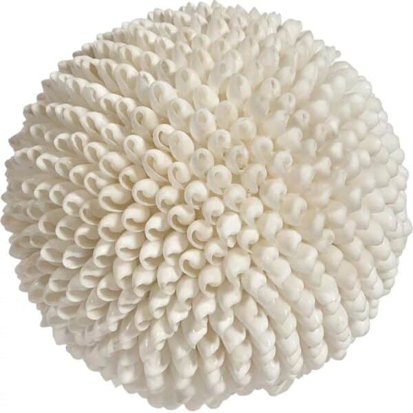 White Bubble Shell Orb 10"